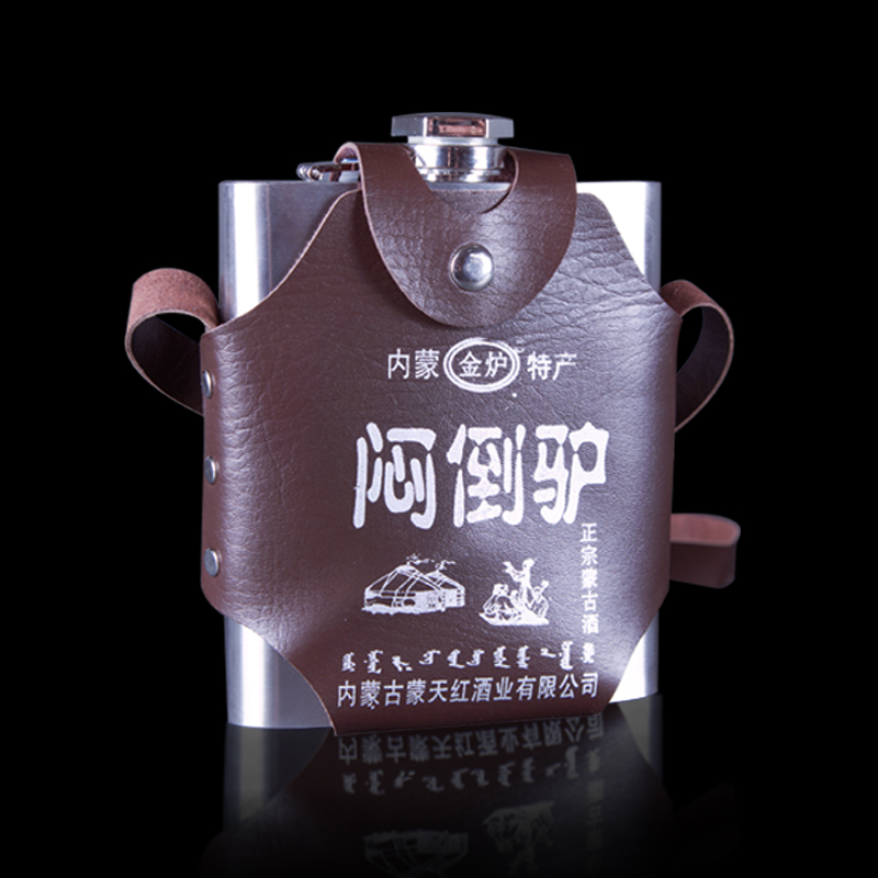 60度500ml 6内蒙古闷倒驴 闷倒驴 不锈钢壶原浆闷倒驴白酒整箱特价 - 