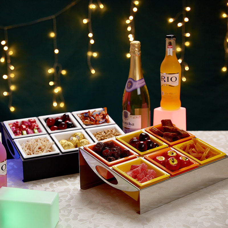 小吃ktv专用零食食水果盘创意四六盘子拼盘果盆