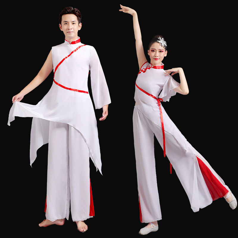 红色摇篮舞蹈服男女学生现代舞演出服中国国风飘逸民族服装