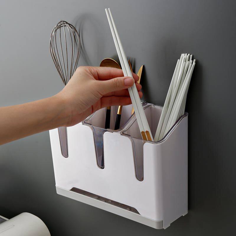 筷子挂式置物架筷笼架厨房家用多功能筷筒桶勺子壁挂筷子