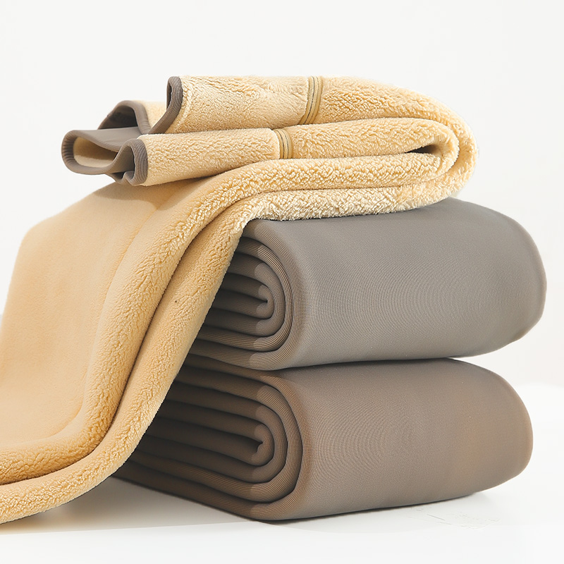 秋冬加绒超厚空姐灰透肤一体保暖裤打底裤女显瘦外穿光腿神器500g