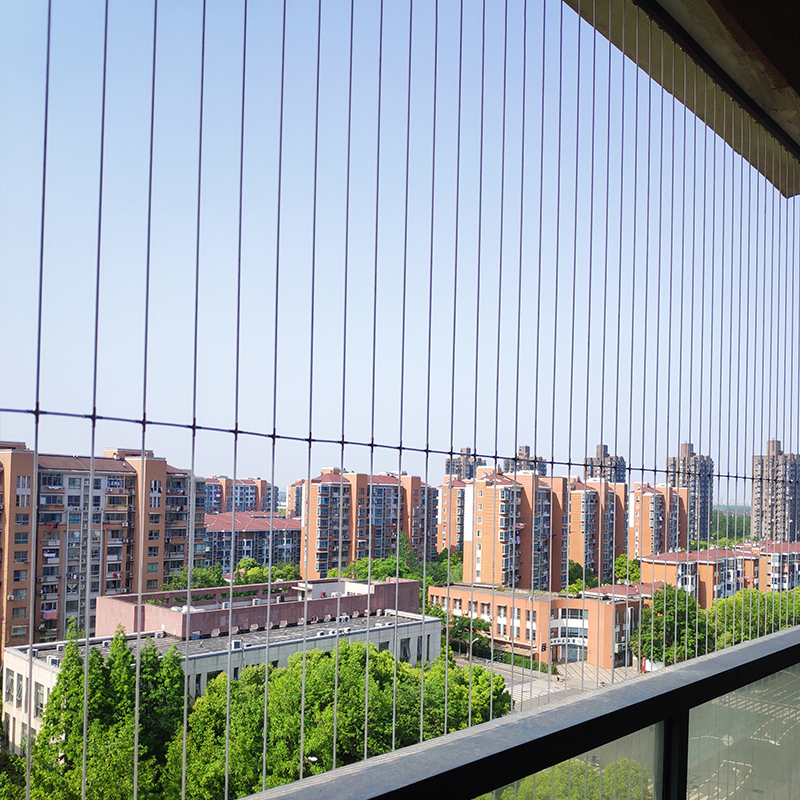 上海儿童隐形防护网上门安装阳台防护栏飘窗安全防盗窗