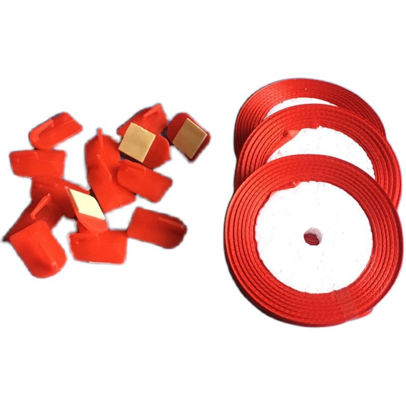 装饰结婚用品大全红色绳子丝带拉绳扎带粘钩节日装扮用品