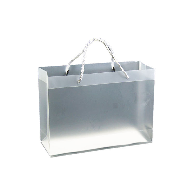 pp塑料磨砂手提纸袋子定制pvc透明包装女服装店logo印刷购物礼品