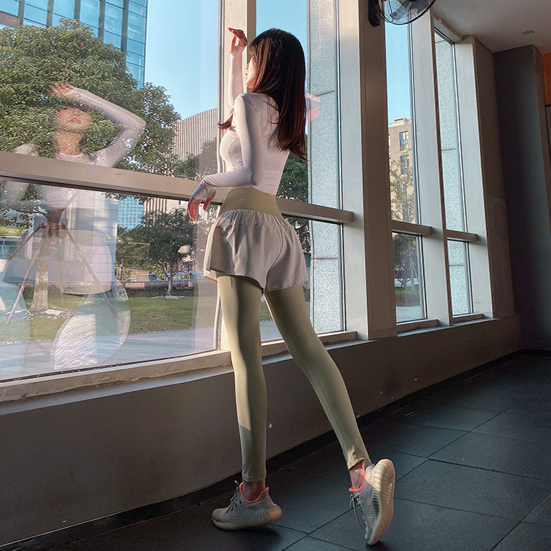 训练健身网红跑步紧身长裤运动速干外穿裤女健身裤