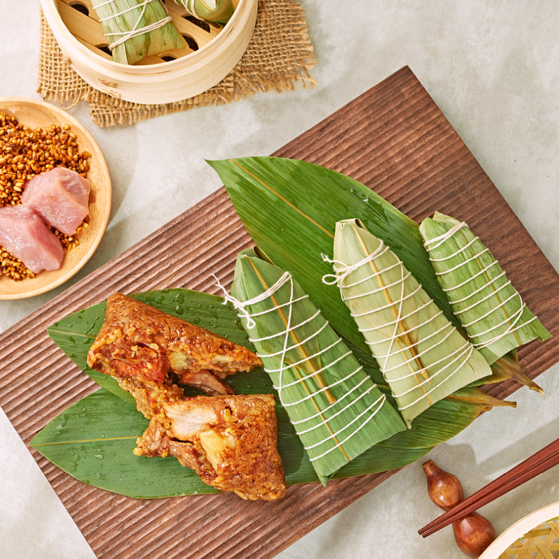 国芳浙江湖州特产手工粽子大肉肉粽4只新鲜粽子