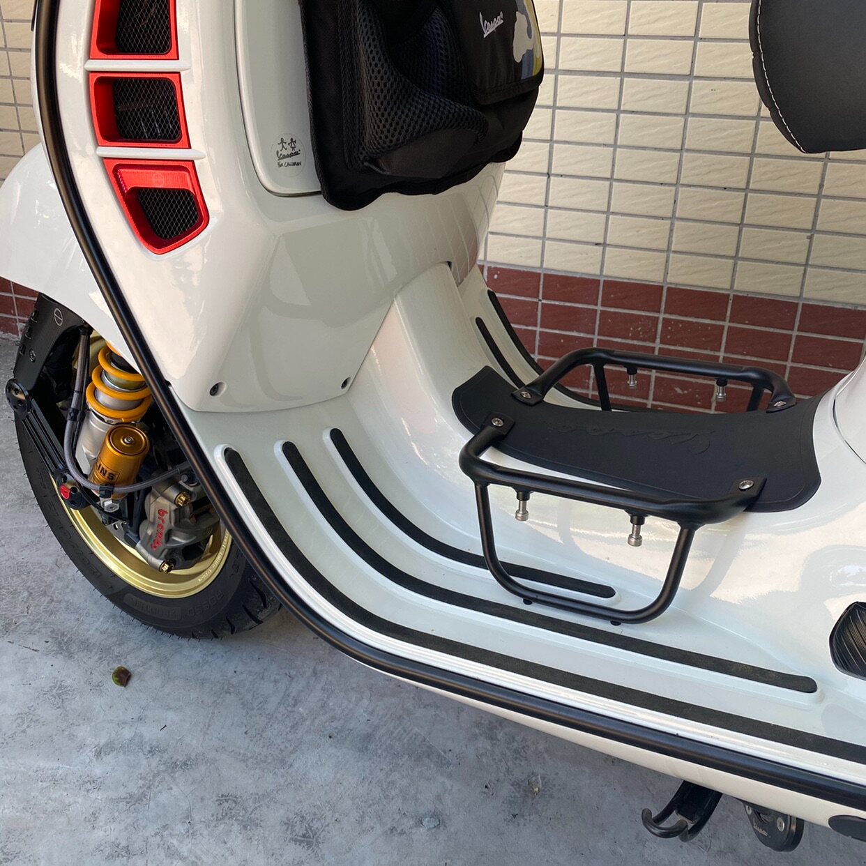 中置适用vespagtsv300改装分体货架春天冲刺摩托车车架