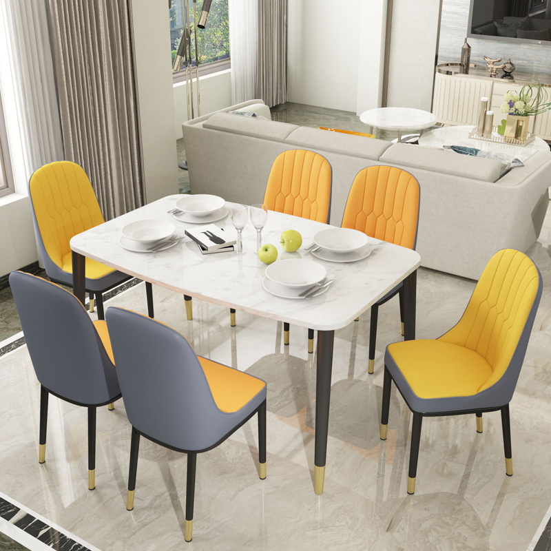轻奢风餐椅家用现代简约北欧吃饭餐桌椅子餐厅软包靠背凳子化妆椅