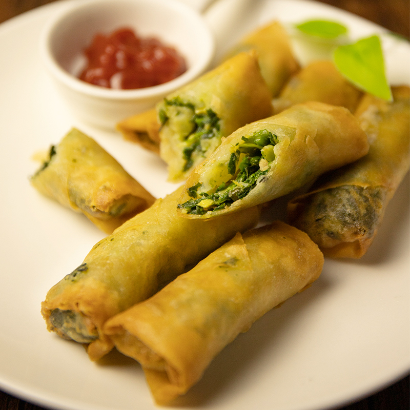 五丰冷食猪肉荠菜春卷半成品早餐商用摆摊速冻食品包点