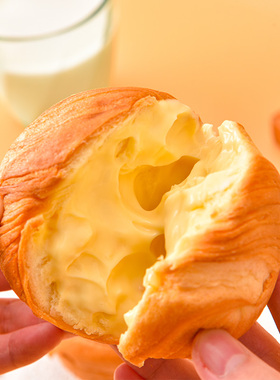 爆浆流心芝士球泡芙夹心奶酪球面包