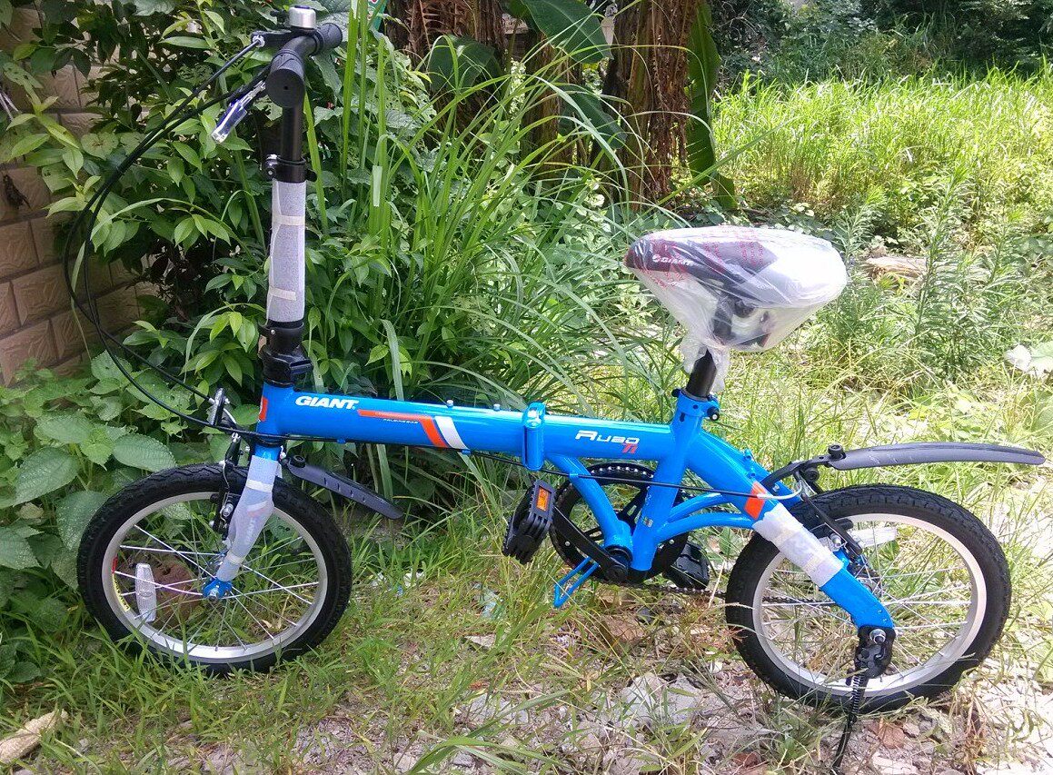 giant捷安特瑞宝t1折叠自行车单速16寸大人儿童折叠自行车