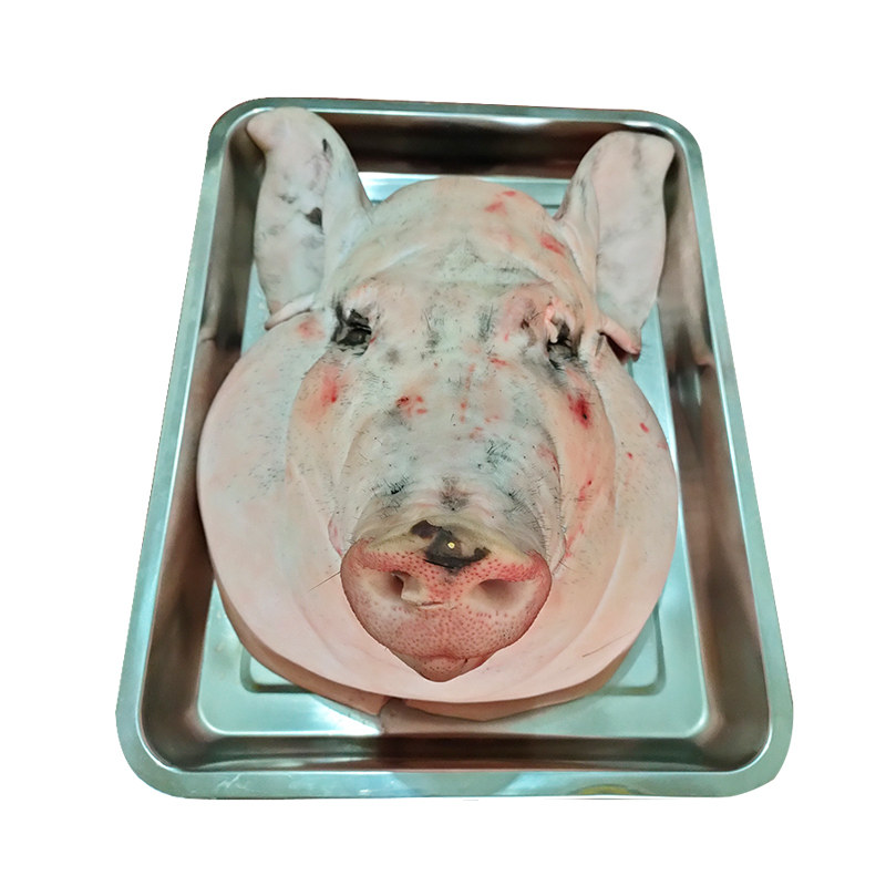 猪头农家散养黑猪肉猪生鲜生猪脑卤头皮原料生猪肉