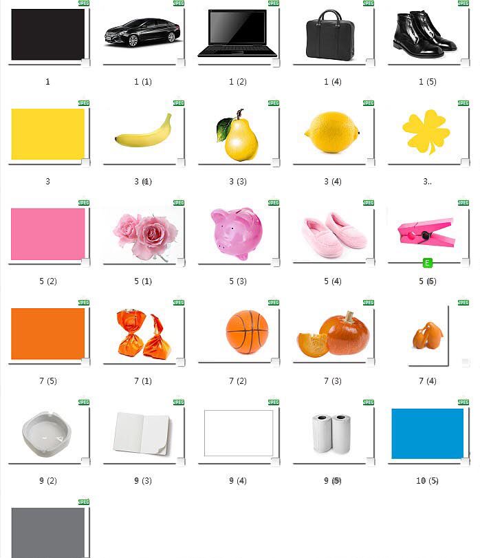 颜色色卡物品配对卡片自闭症孤独症发育迟缓听障玩具挂图