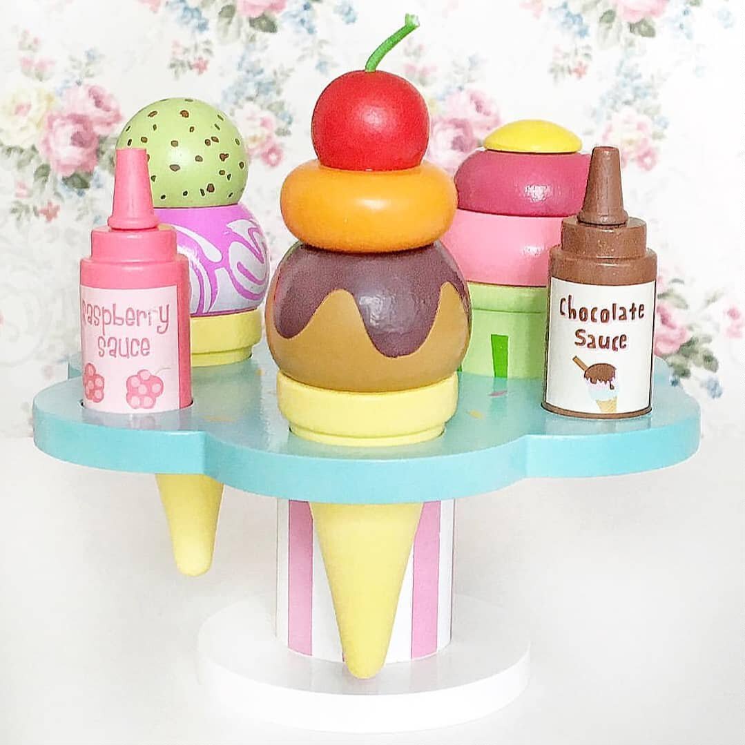 英国letoyvan儿童益智早教仿真过家家雪糕玩具木质过家家玩具