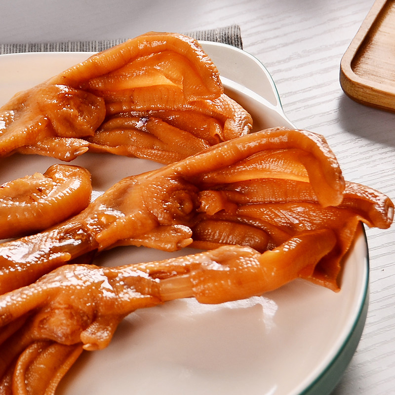 叶嘉香辣鸭脚掌客家特产卤味鸭爪办公休闲零食新鲜独立真空包装