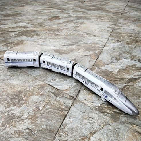 红色和谐号动车儿童玩具复兴高铁模型磁性超长火车惯性