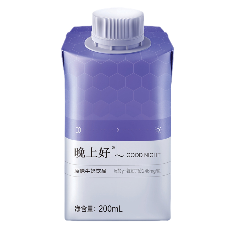 晚上好牛奶蒙牛晚上好睡眠甘菊口味安睡睡眠奶助含乳饮料