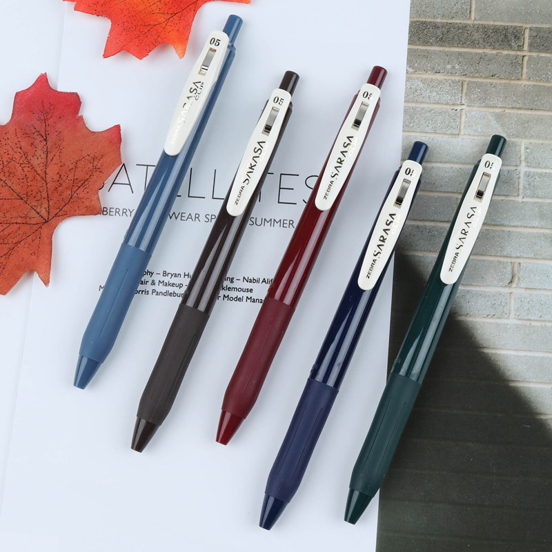 现货包邮 日本斑马sarasa中性笔套装 新色jj15 复古色系 全套5色 暗色