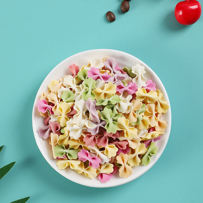 功夫小鸭果蔬多彩面卡通面蝴蝶面片水果面蔬菜面小面条4盒装