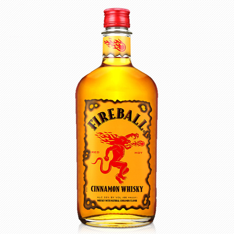 加拿大火龙肉桂威士忌fireballcinammonwhisky鸡尾酒洋酒750ml威士忌