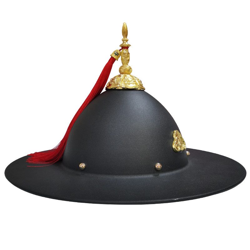 布许原创明制汉锦衣卫飞鱼配饰钢盔男女斗笠盔帽帽子