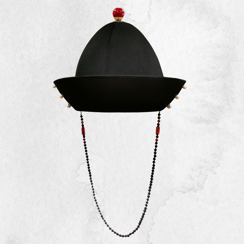 布许原创复原原明制折檐帽奓檐帽明汉服配帽帽子