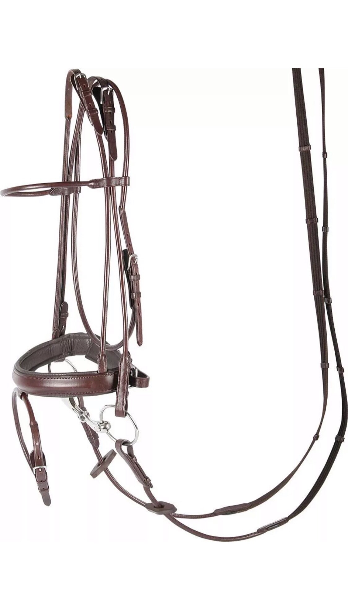 德国进口harryhorse牛皮英式水勒缰绳马场马术水勒缰水勒