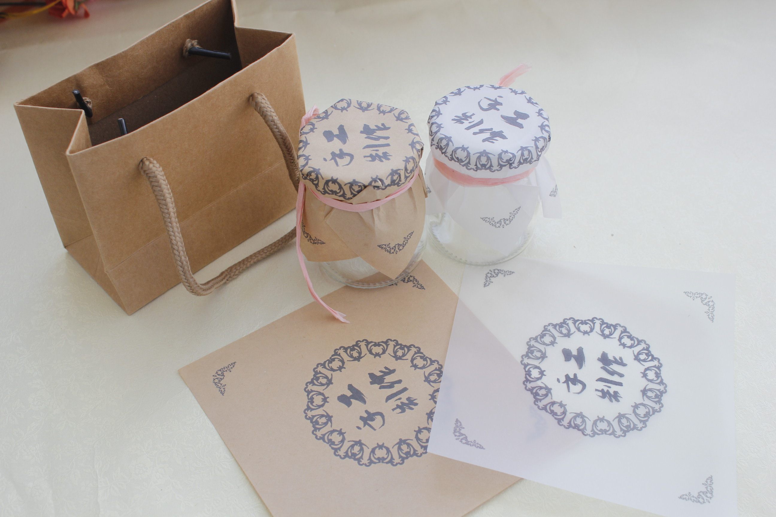 包邮老酸奶包装封口纸布丁瓶果酱瓶蜂蜜干果饼干月饼包装纸100张