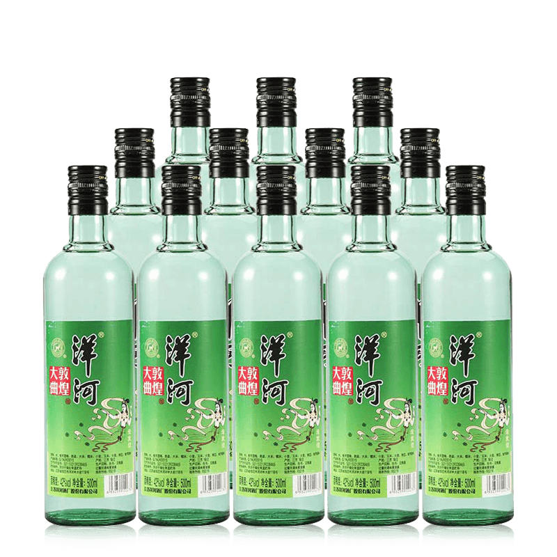 浓香型白酒 洋河敦煌大曲绿敦煌42度500ml 12瓶整箱装 官方授权 - 爱