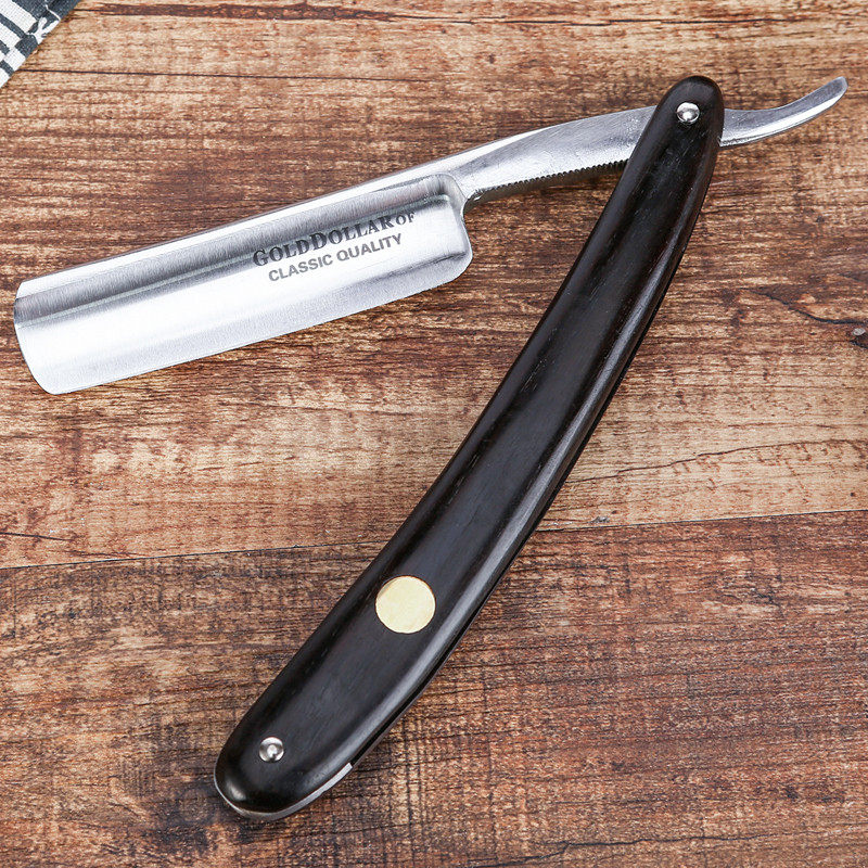 木柄剃须刀手动老式剃刀修面剃头刮脸刀剃毛一体剃须刀