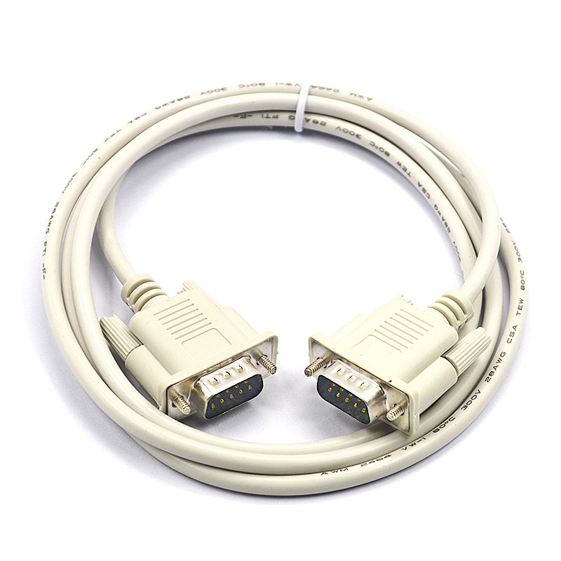 rs232串口线com数据线db9公对公/母 9孔对9针孔平行/23交叉/直通