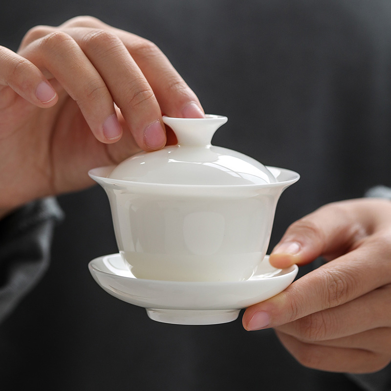 唐舍泡茶家用茶碗功夫茶功夫三才单个云水陶瓷盖碗