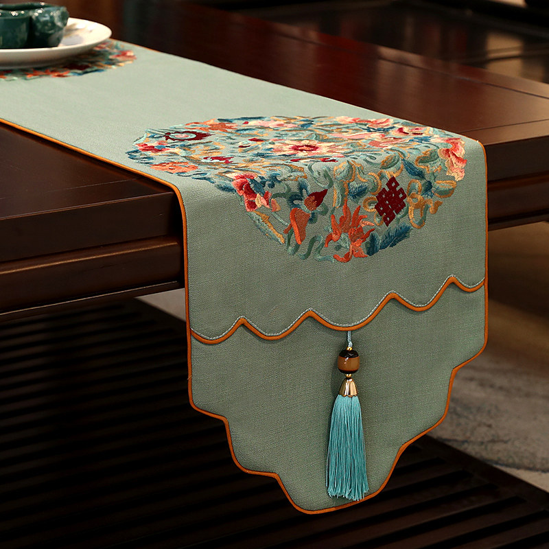 桌旗棉麻茶几茶台桌布茶桌茶布红木布艺布棉麻桌旗