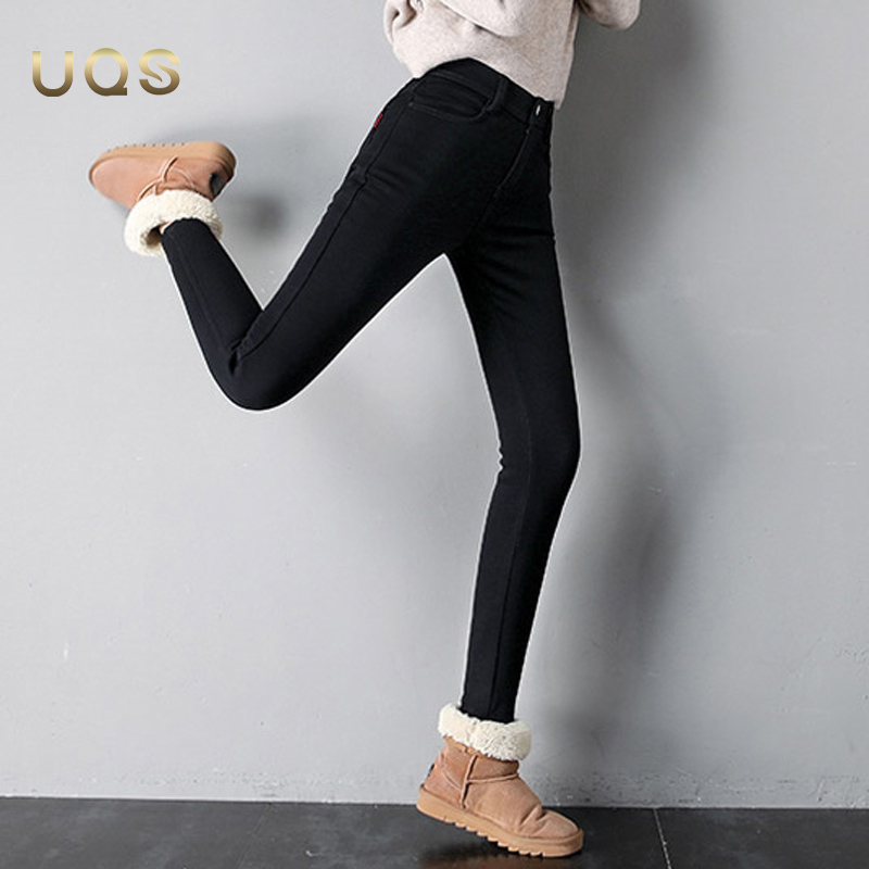 高档羊羔绒打底裤女春秋加绒加厚外穿修身显瘦铅笔小脚裤保暖裤