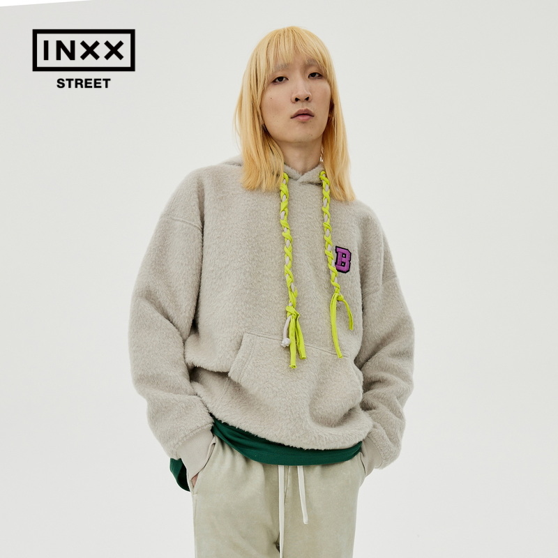 【inxxstreet】Black and blank秋冬新品潮牌套头卫衣情侣款外套