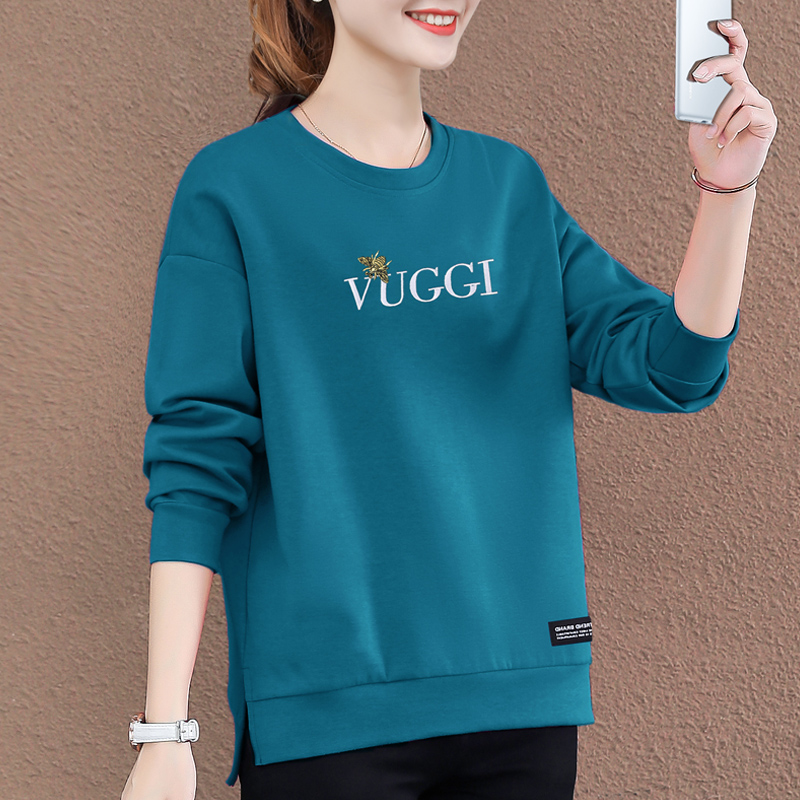 加绒加厚卫衣2021新款秋冬女装春秋圆领中年妈妈外套女士保暖上衣