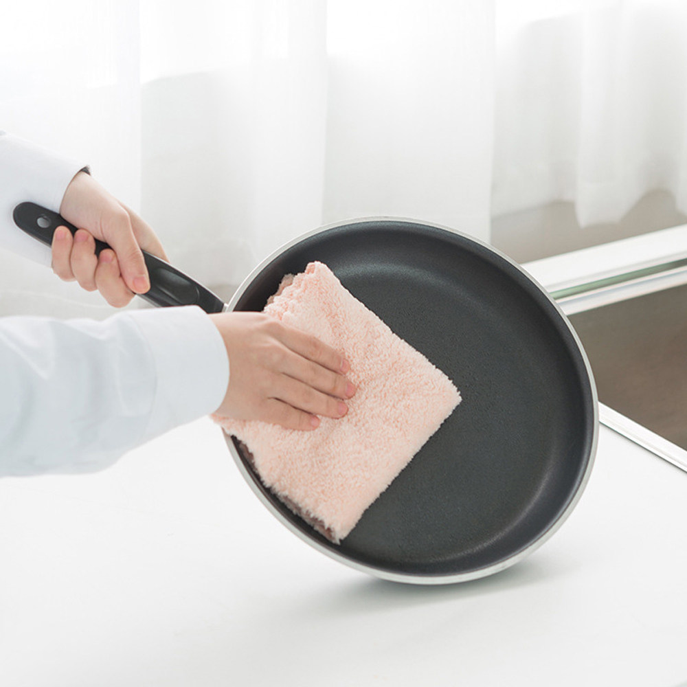 洗碗布抹布家用不沾油不掉毛吸水厨房毛巾小家务清洁去油麻布擦桌