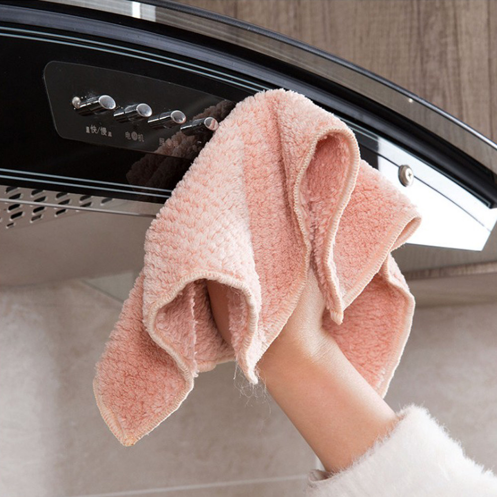 【10条装】新款珊瑚绒抹布不掉毛擦桌布厨房吸水清洁布家用洗碗布