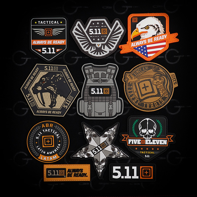 美国5.11户外军迷魔术贴章臂章刺绣布章PVC配饰胸章511个性士气章