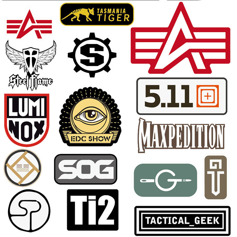 潮贴 品牌logo贴纸 edc贴 防水个性笔记本电脑贴画 行李箱贴纸