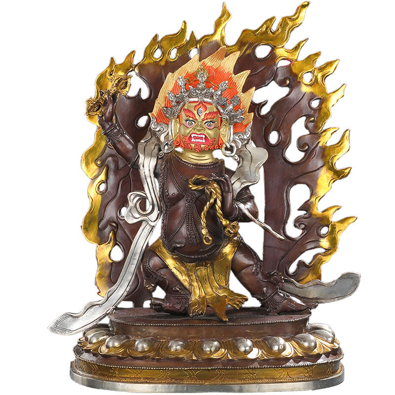 菩萨金刚佛像摆件密宗纯铜古色鎏金佛堂居家摆件