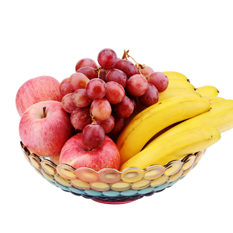 创意透明玻璃果盘果盆拼盘个性北欧ins过年水果盘子现代客厅家用