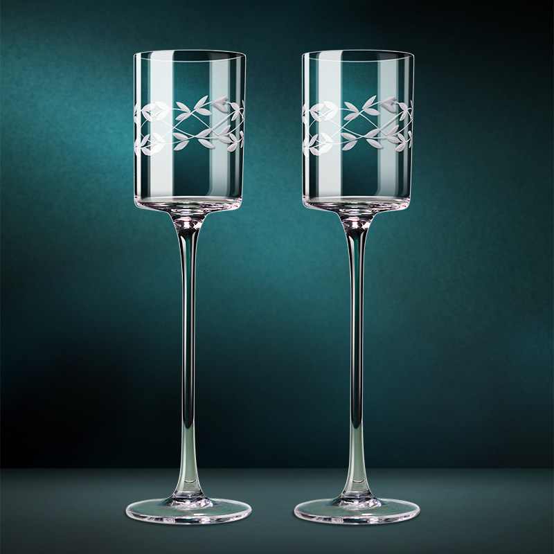 法式复古小酒杯子女生高脚艺术酒吧创意鸡尾异形