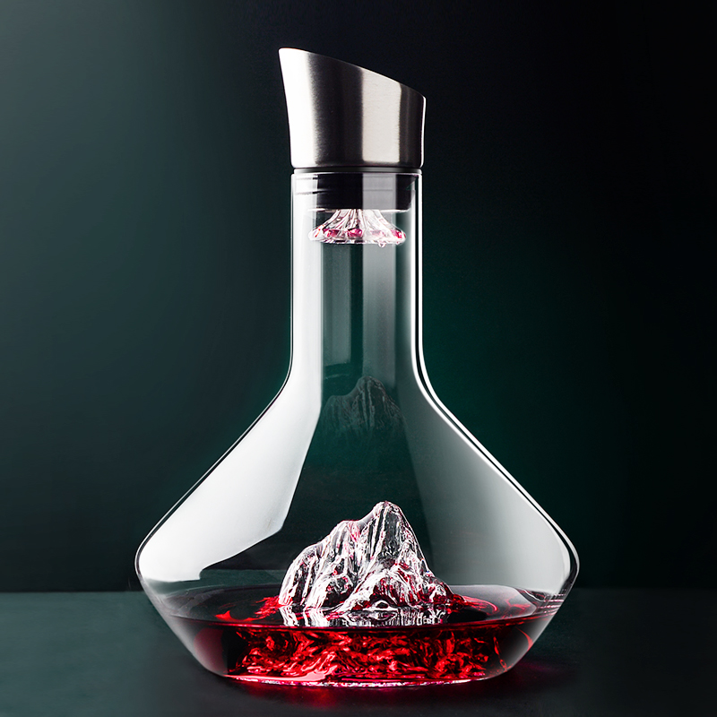 酒器轻奢醒酒红酒家用奢华高档网红冰山葡萄酒醒酒器