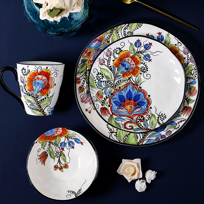 欧美客创意餐具不规则牛排盘子欧式西餐餐盘家用盘