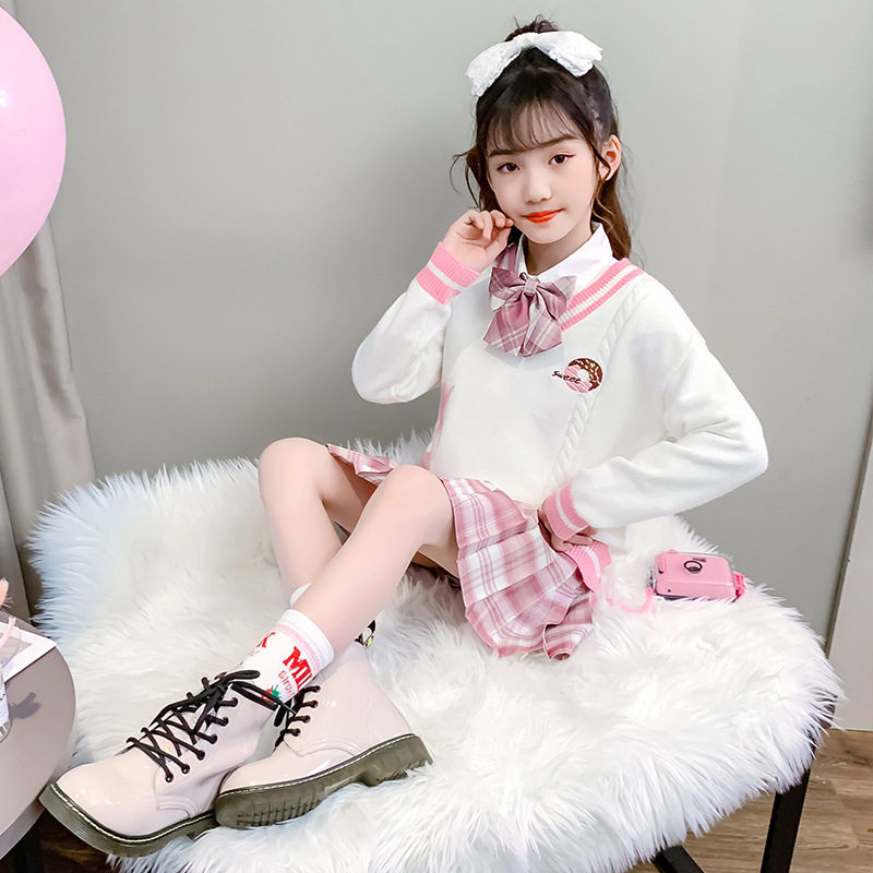 女童演出日系秋冬季9岁小学生春秋jk学院儿童学生校服