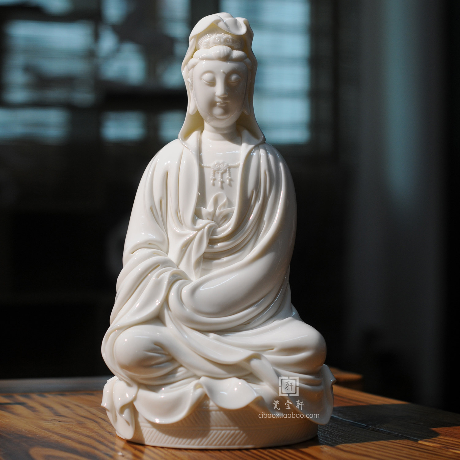 摆件客厅观音自在观菩萨佛像家居招财供奉陶瓷摆件