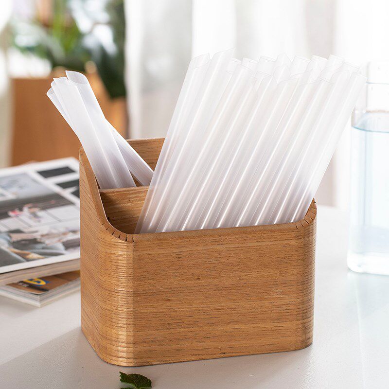 吸管一次性奶茶100支搅拌棒木质热饮两孔咖啡包装吸管