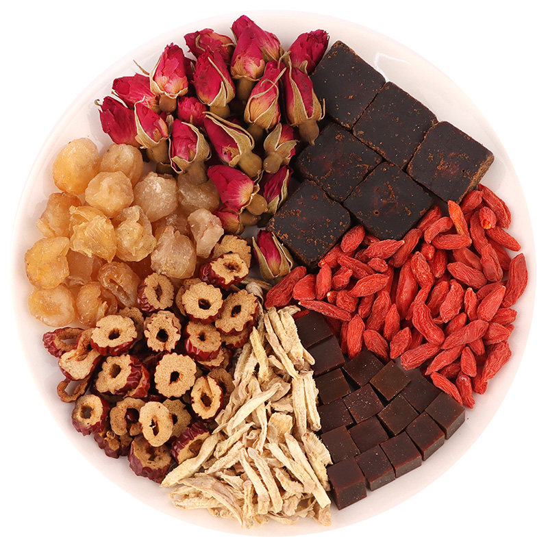 阿胶红糖姜枣茶红枣桂圆枸杞补气养血调理月经养生茶