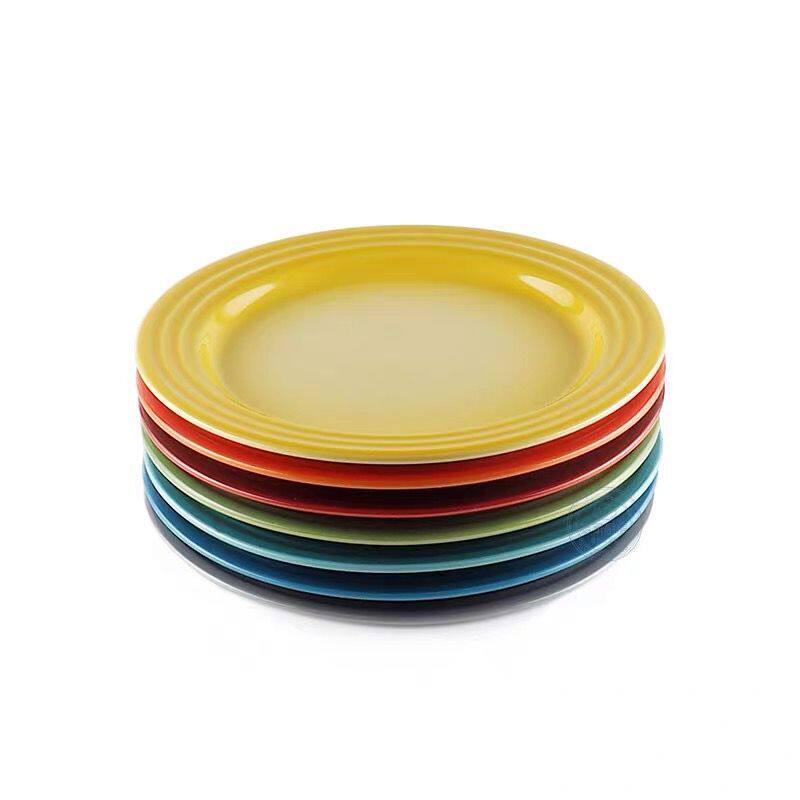 新品法国lecreuset酷彩炫彩套装系列23cm六色平盘盘